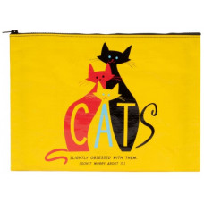 Cats. Slightly Obsessed With Them (Don't Worry About It) Jumbo Zip Up Pouch